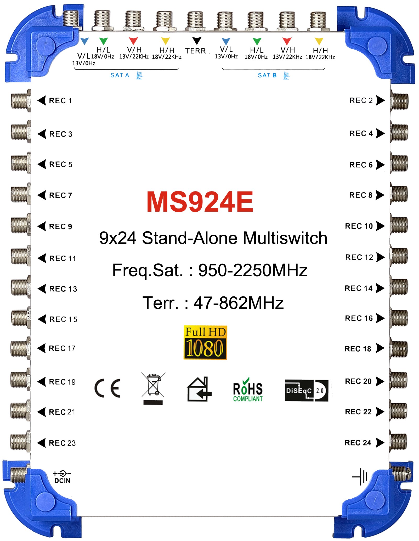 9x24  satellite multi-switch, Stand-Alone multiswitch