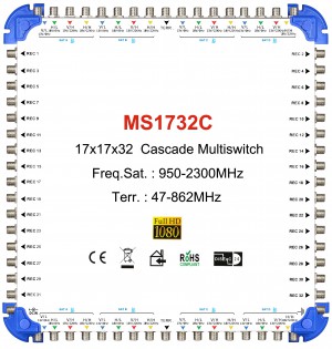 17x32 satellite multi-switch, Cascade multiswitch