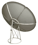 240cm C band satellite dish antenna, prime focus